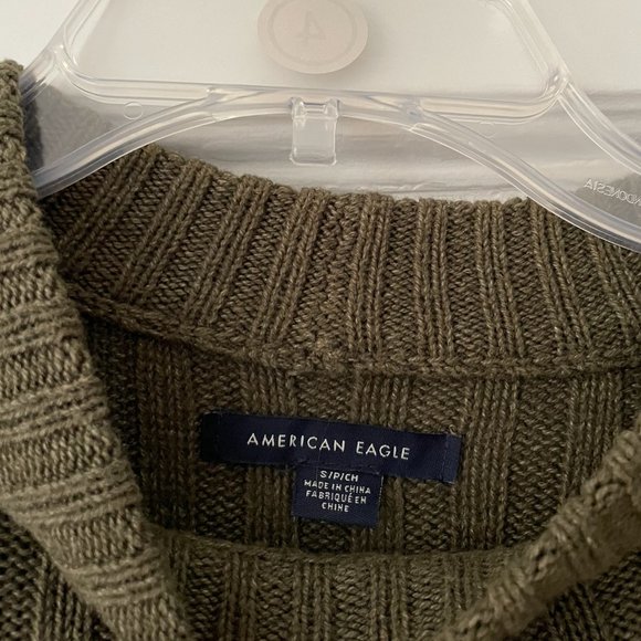 American Eagle | Green Mock Turtleneck Sweater | Women | Size S | Petite - Picture 2 of 2